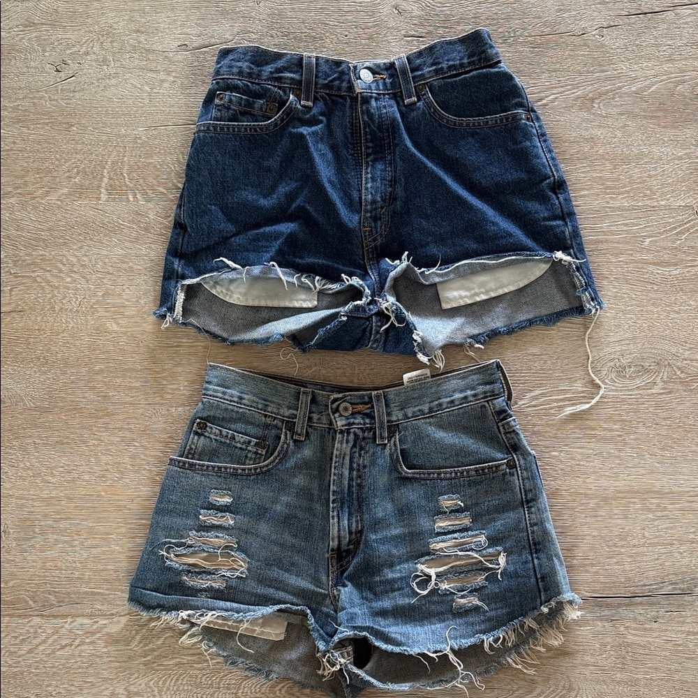 Vintage Distressed cheeky Denim Levi’s women’s Shorts bundle set